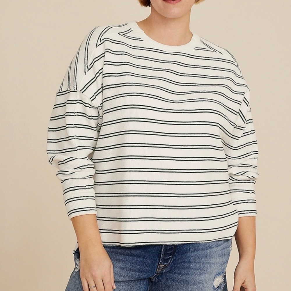 Maurice’s Plus Size Textured Crew Sweatshirt
